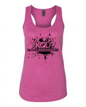 Load image into Gallery viewer, KOD Women&#39;s Racerback Tank - Heather Raspberry/Black
