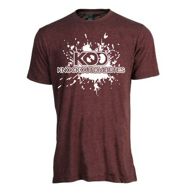 KOD Workout Flo' Tee - Heather Burgundy/White